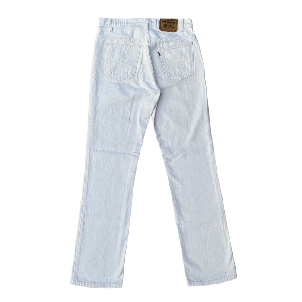 Mens Vintage White Levi’s Straight Leg